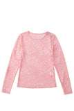 Blossom Floral Lace Sheer Long Sleeve Top