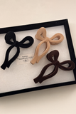 Black Bow Knot Velvet Large Hair Clip