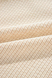 Oatmeal Corduroy Flap Pocket Button Up Shacket