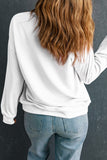White Easter Eggs Plaid Bow Graphic Drop Shoulder Sweatshirt