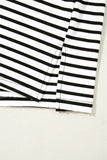 Black Stripe Chest Pocket Patch Round Neck Tank Top