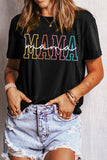 Black MAMA Crew Neck Graphic Tee