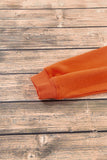 Orange Plain Drop Shoulder Crewneck Pullover Sweatshirt