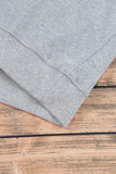 Light Grey Plain Drop Shoulder Crewneck Pullover Sweatshirt