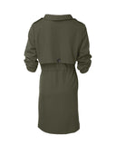 Roll Tab Sleeve Drawstring Trench Coat