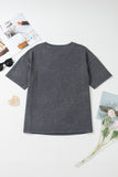 Dark Grey Kindness Butterflies Graphic Mineral Wash Loose Tee