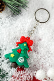 Dark Green Christmas Tree Gift Keychain