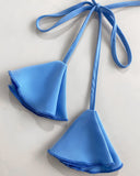 Halter Sleeveless Backless Maxi Dress Casual Shirred Slit Vacation Dress