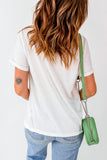 White Easter Bunny Graphic Crewneck Tee