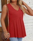 Elegant V Neck Sleeveless Tank