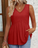Elegant V Neck Sleeveless Tank