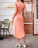 Tied Detail Eyelet Sleeveless Casual Dress