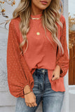 Skobeloff Swiss Dot Balloon Sleeve Loose Blouse