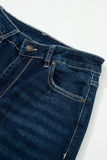 Real Teal High Rise Ripped Bell Bottom Jeans