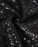 Sparkly Sequin Open Front Puff Sleeve Blazer Coat