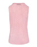 Keyhole Neck Sleeveless Ruched Tank Casual Loose Fit Flowy Summer Top