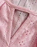 Keyhole Neck Sleeveless Ruched Tank Casual Loose Fit Flowy Summer Top