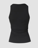 ChicMe Built in Bra Ribbed Round Neck Tank Top