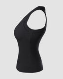 ChicMe Built in Bra Ribbed Round Neck Tank Top