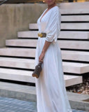 V Neck Half Sleeve Ruched Jumpsuit