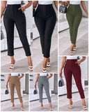 High Waist Cropped Work Pants