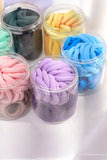 Black 50pcs/box Solid Simple High Elastic Hair Ties