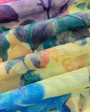 Floral Print Round Neck Long Sleeve T Shirt Casual Slim Fit Top