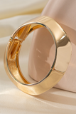 Gold Asymmetric Plated Alloy Bangle Bracelet