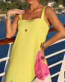 Floral Print Spaghetti Strap Slit Maxi Dress Casual Ombre Flowy Vacation Dress