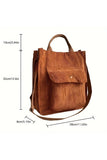 Chestnut Detachable Shoulder Strap Large Corduroy Bag