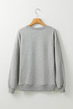 Gray Sequin Mardi Gras Lightening Graphic Pullover Sweatshirt