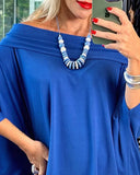 Off the Shoulder Long Sleeve Top Casual Pullover