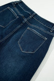Real Teal High Rise Ripped Bell Bottom Jeans