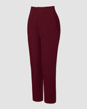 High Waist Cropped Work Pants