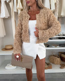 Open Front Long Sleeve Casual 3D Floral Coat