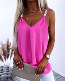 V Neck Beaded Cami Top