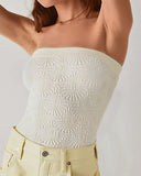 Jacquard Bandeau High Strechy Shapewear Bandeau Sexy Breathable Sleeveless Top