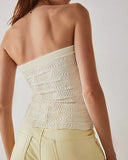 Jacquard Bandeau High Strechy Shapewear Bandeau Sexy Breathable Sleeveless Top