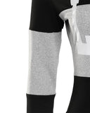 Letter Print Colorblock Long Sleeve Skinny Bodysuit