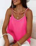 Pearls Decor Layered Cami Top