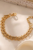 Gold Plated Alloy Adjustable Chain Bracelet