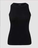 O Neck Sleeveless Basic Slim Fit Skinny Tank Casual Top(Without Pads)