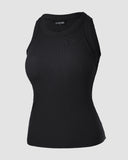 O Neck Sleeveless Basic Slim Fit Skinny Tank Casual Top(Without Pads)