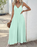 Tied Detail Ruched Wide Leg Jumpsuit