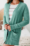 Canton  Solid Textured Open Front Cardigan with Pocket