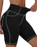 High Waist Yoga Gym Workout Running Shorts Butt Lifting Biker Shorts with Pockets