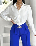 Ruched Buttoned Long Sleeve Bodysuit