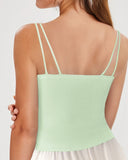 Spaghetti Strap Slim Fit Tank Top Sexy Workout Camisole Tops