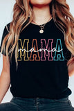 Black MAMA Crew Neck Graphic Tee
