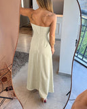 Baudeau Sleevless Flared Dress Sexy Waist A Line Midi Dress